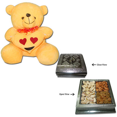 "Teddy Bear -BST 9102-006, Manmeet Dry Fruit Box - Click here to View more details about this Product